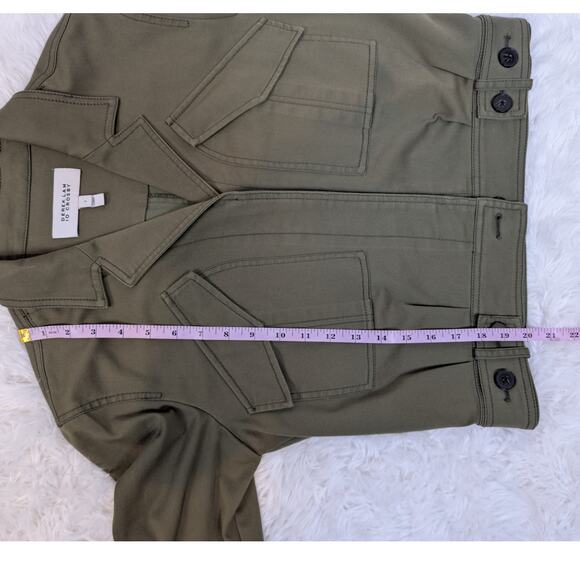 Derek Lam 10 Crosby Gwen Field Jacket Olive Green Cropped Utility Size 2 - Picture 9 of 16